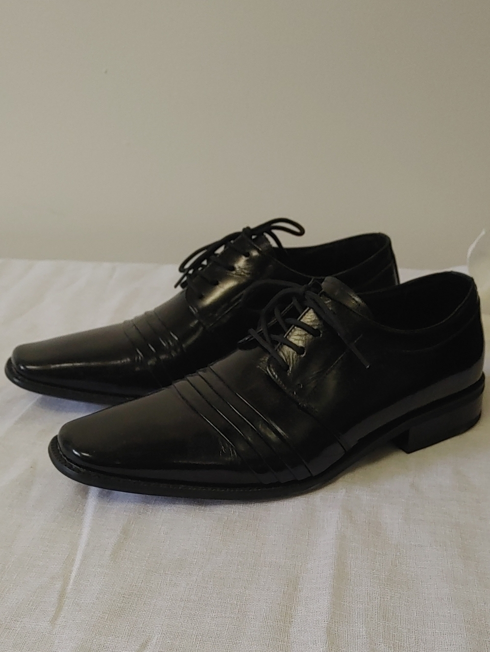 Stacy Adams Black Men's Leather Lace-Up Oxfords l Size 9